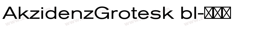 AkzidenzGrotesk bl字体转换